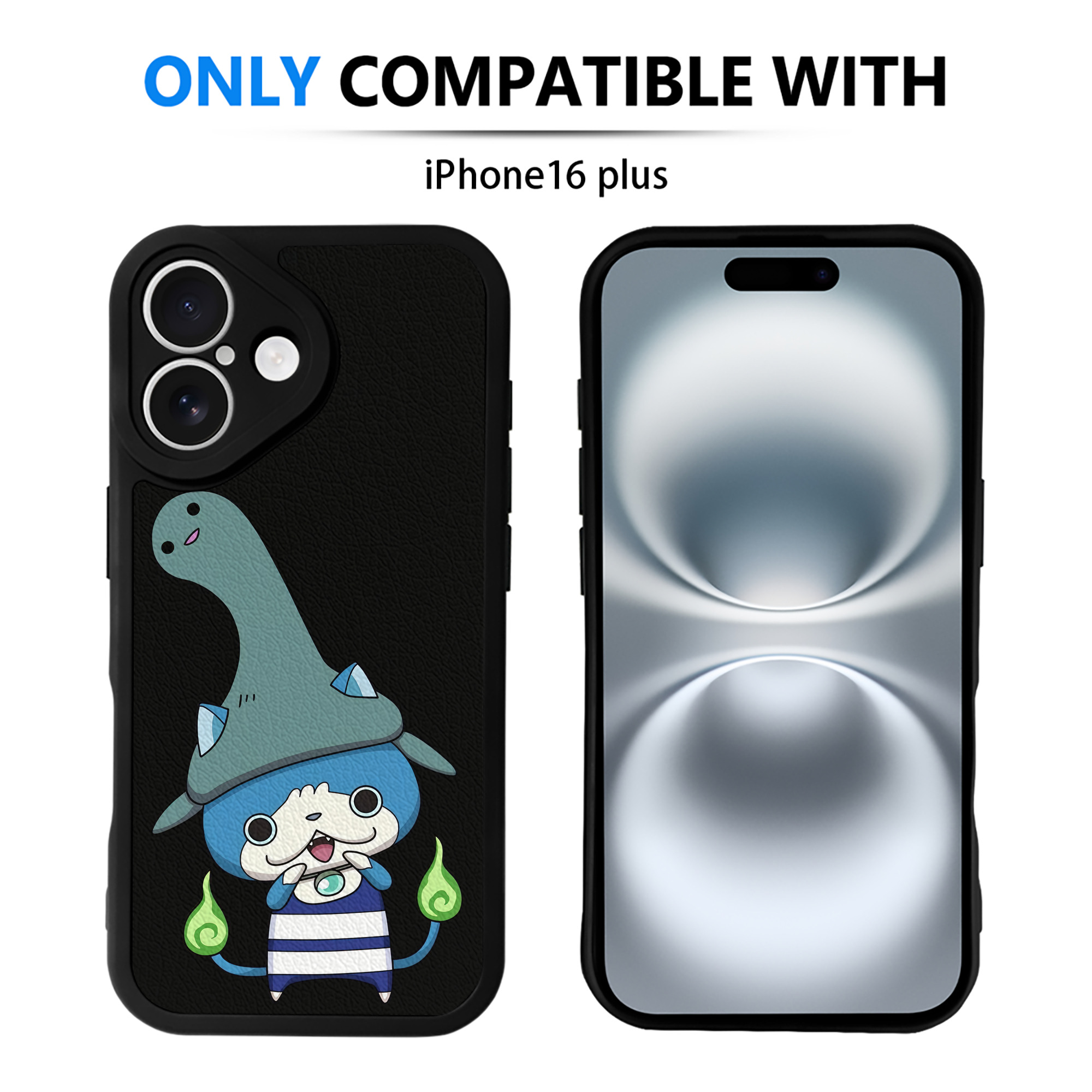 （画像用） 妖怪ウォッチ Yo-kai Watch 【iPhone 16シリーズ対応】シリコンスマホケース（レザー調） 材質：シリコン